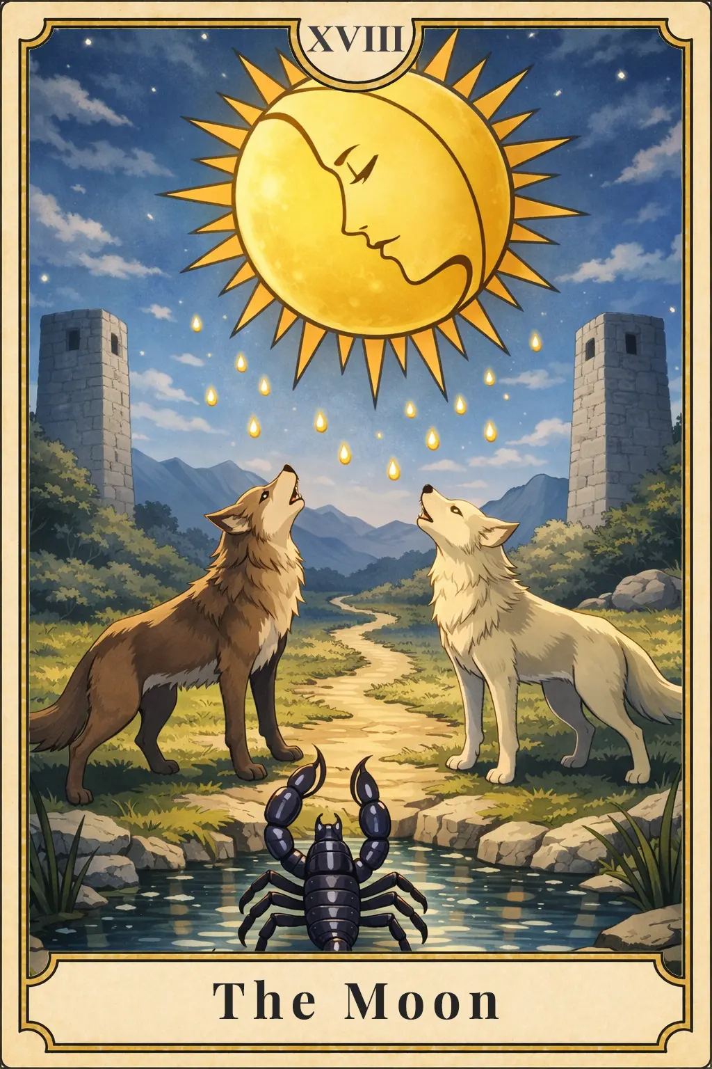 月 card